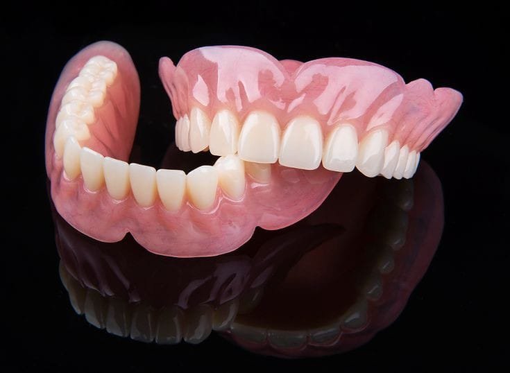 Complete denture prosthesis crafted at Trust Dental Clinic